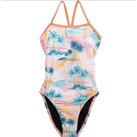 Speedo Other - Speedo Printed The One 830 Beach One-Piece Swimsuit Palm Trees Tropical Size 24